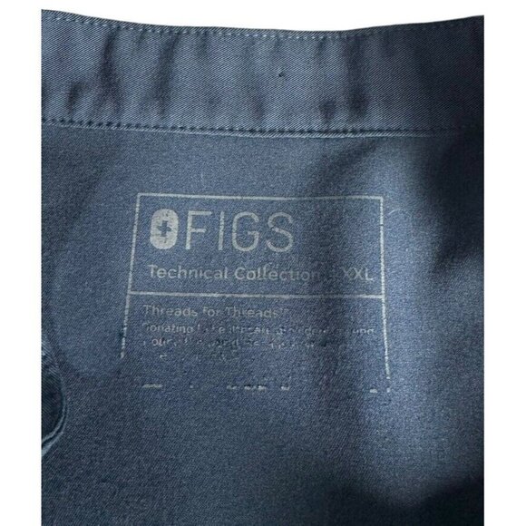 Figs Woman's Sz XXL Rafaela Sleeveless Scrub Top in Dark Harbor Blue - Picture 5 of 9